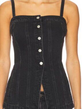Levis Black Denim Tailored Slim Fit  Bustier L (Runs Small)